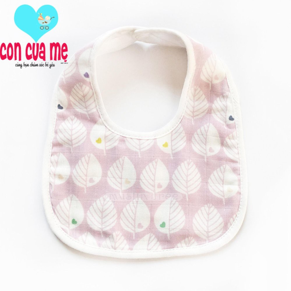 Yếm vải sợi tre 6 lớp cao cấp Muslin tree baby bibs 26x20cm