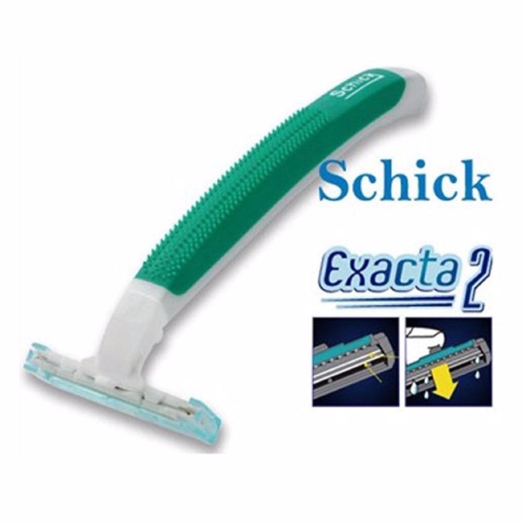 Bộ 6 Dao Cạo Râu SCHICK EXACTA Lưỡi Kép Có Dầu Bôi Trơn Chứa Vitamin E