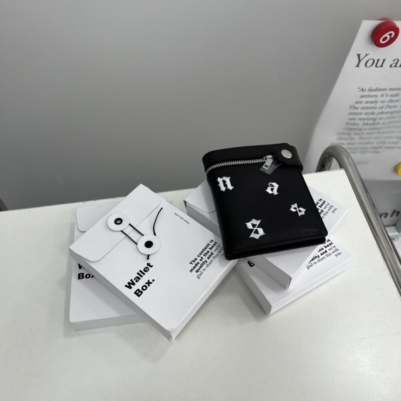 Ví da cao cấp gập đôi dáng đứng NASS