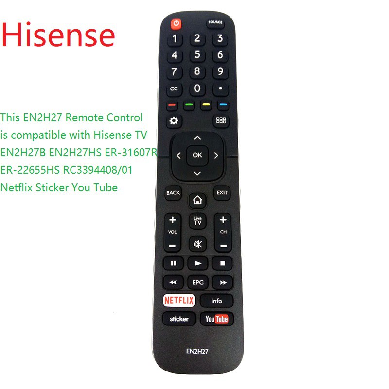 Điều khiển từ xa TV thông minh Hisense EN2BC27 EN2BD27H Đa năng HIS-963 Mới Hisense LED Smart TV His