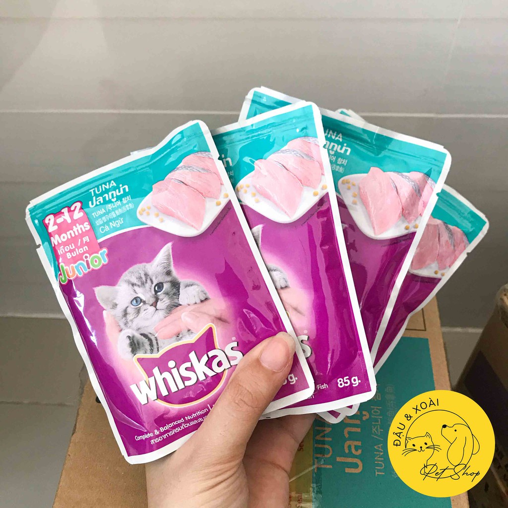 Combo 10 gói pate Whiskas loại 85g - vị ngẫu nhiên