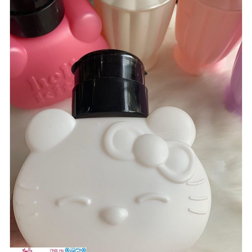 Lọ Đựng Acetone, Cồn, Nước (Hình Hello Kitty) - Lẻ 1 Lọ 250ml
