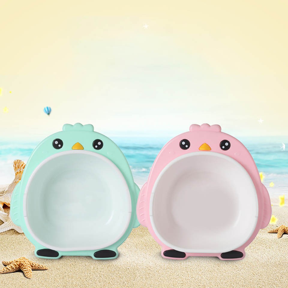 Chậu rửa mặt 2in1 hình chim cánh cụt siêu cute cho bé