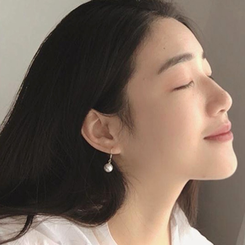 Khuyên tai gắn ngọc trai nước ngọt thời trang Hàn Quốc dễ thương dành cho bạn gái