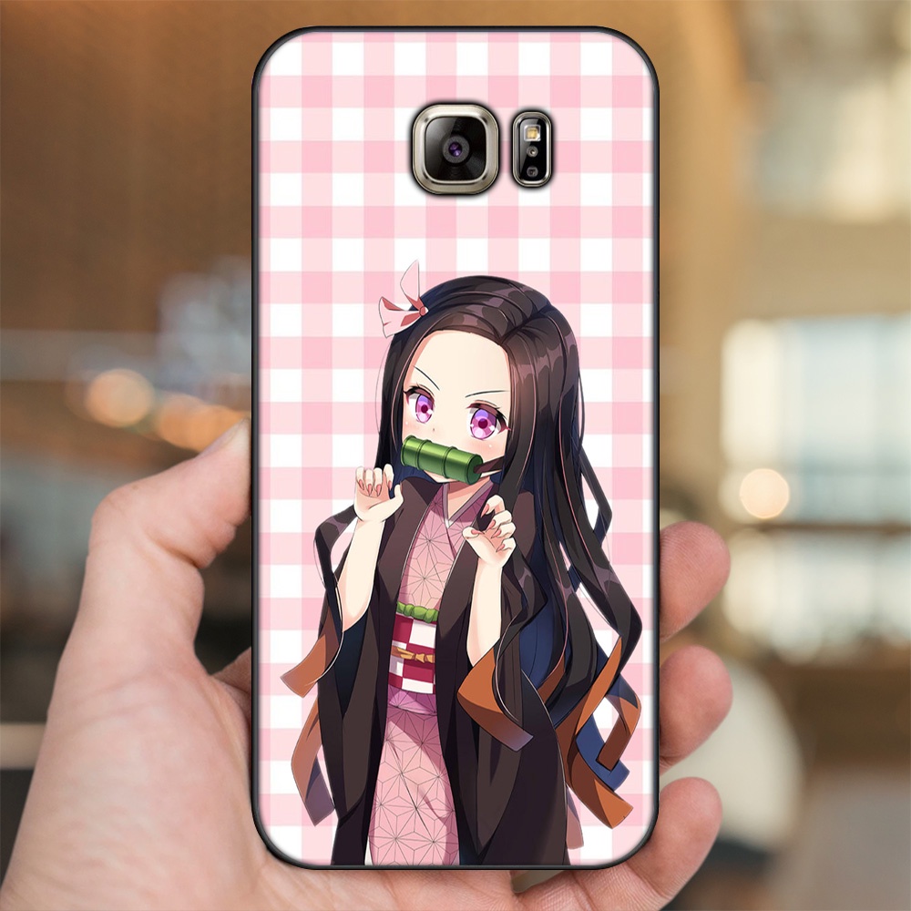 Ốp lưng Samsung Note 5 viền đen in hình Nezuko Kimetsu no Yaiba