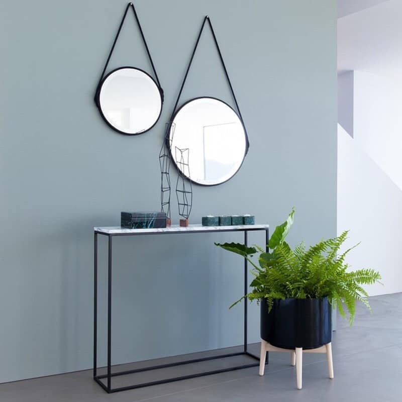 - Gương Tròn Treo Tường Kèm Dây Da Đường Kính 40cm - D40 cm