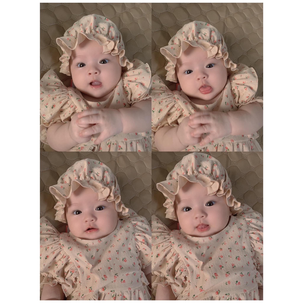 Body sơ sinh bé gái Nina Kids Boutique Đồ hè cho bé 0 24 tháng Bộ đầy tháng em bé gái Tặng kèm nón -Hàng thiết kế loại 1