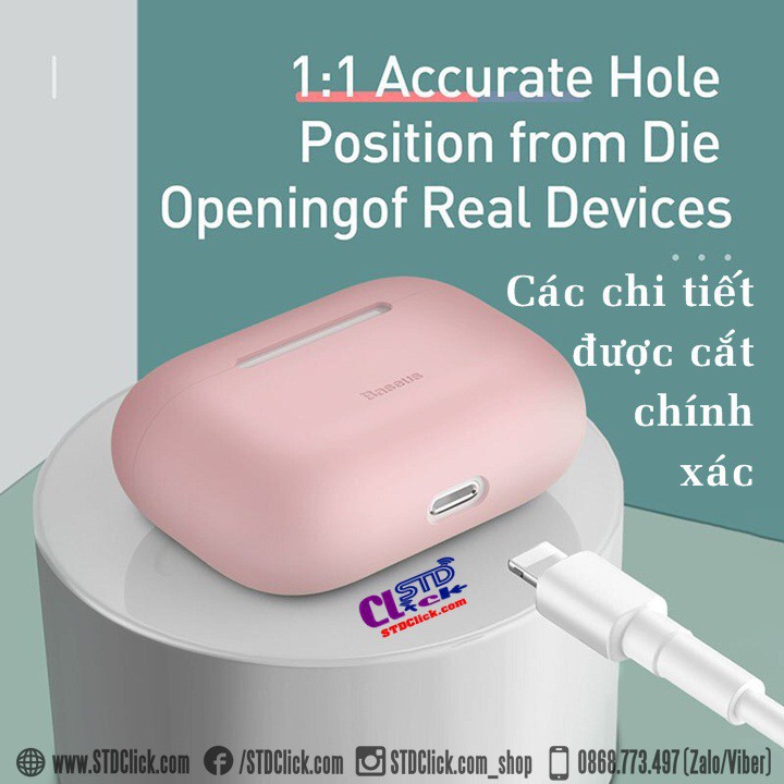 BAO SILICON AIRPODS PRO BASEUS SIÊU MỎNG SILICA GEL CHÍNH HÃNG HÀNG CHUẨN