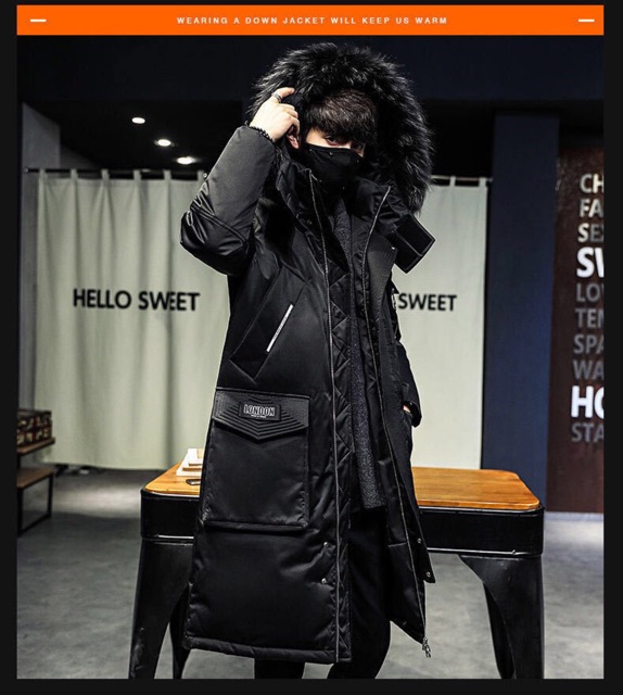 Áo Khoác Phao Nam Dáng Dài Đại Hàn Cao Cấp Thời Trang Mùa  Đông Quảng Châu