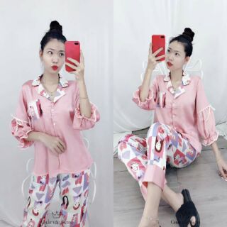 Đồ bộ ngủ lụa satin