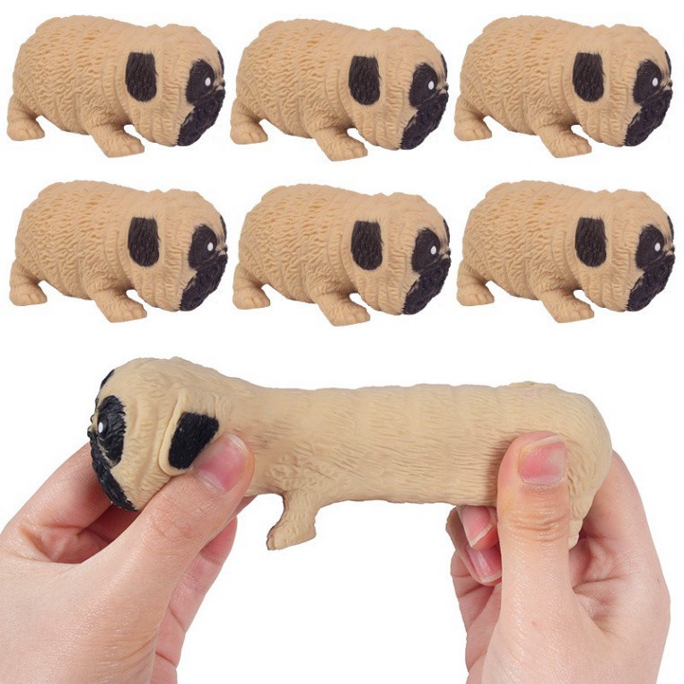 Đồ chơi dẻo bóp tay hình chó pug dễ thương hottrend tiktok giúp xả stress