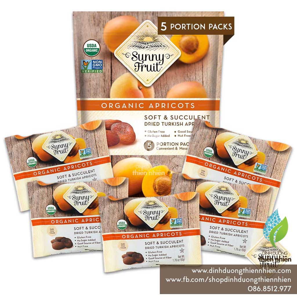 Mơ Khô Hữu Cơ Sunny Fruit Organic Dried Apricots 250g