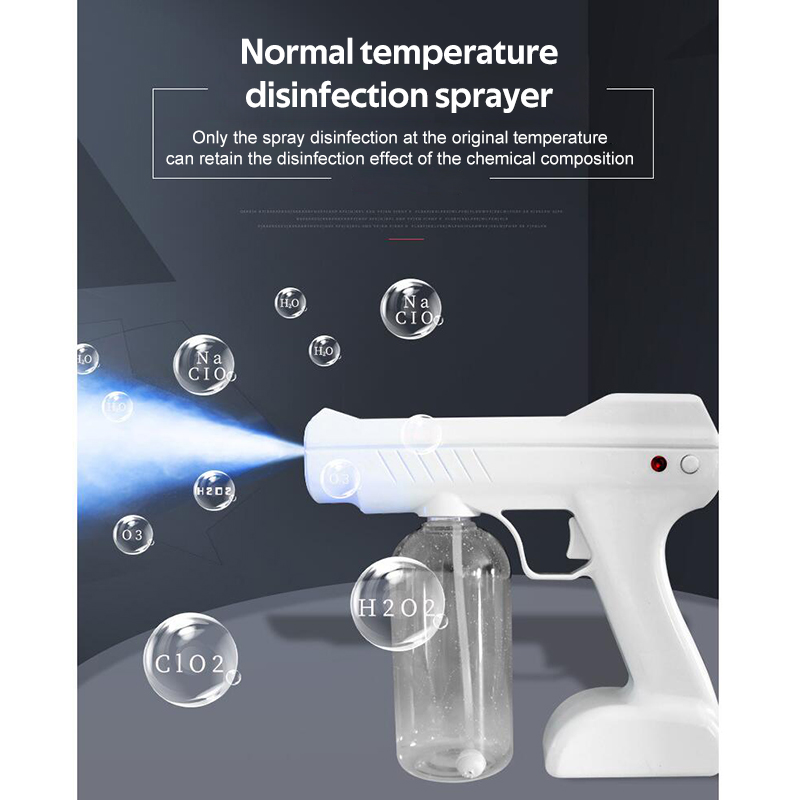 【Ready Stock】2600mah 800ml 10w Handheld Wireless Atomizer Fogging Machine Blue Light Nano Spray Gun Disinfectant Spray Machine Wireless Disinfection Gun