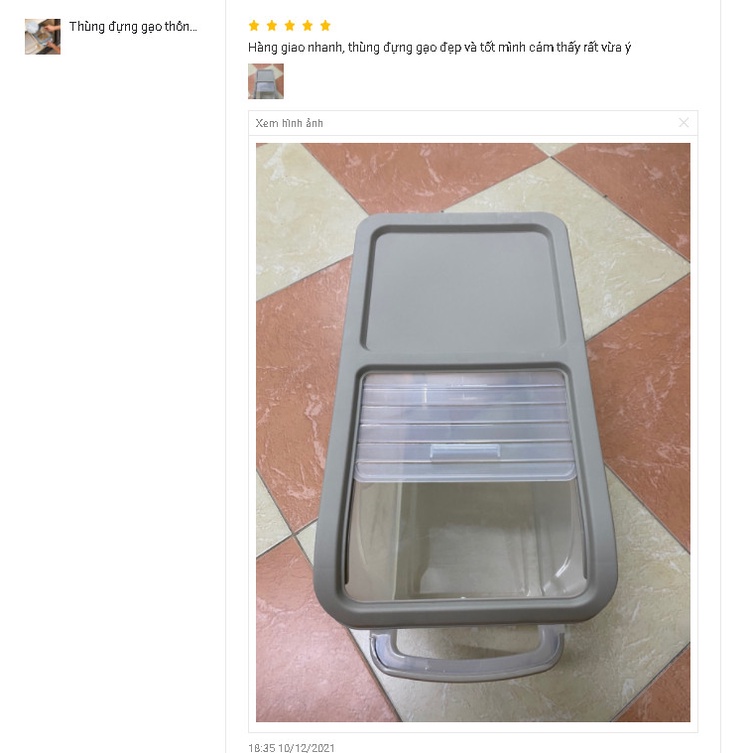 Thùng đựng gạo thông minh siêu đẹp! 15kg