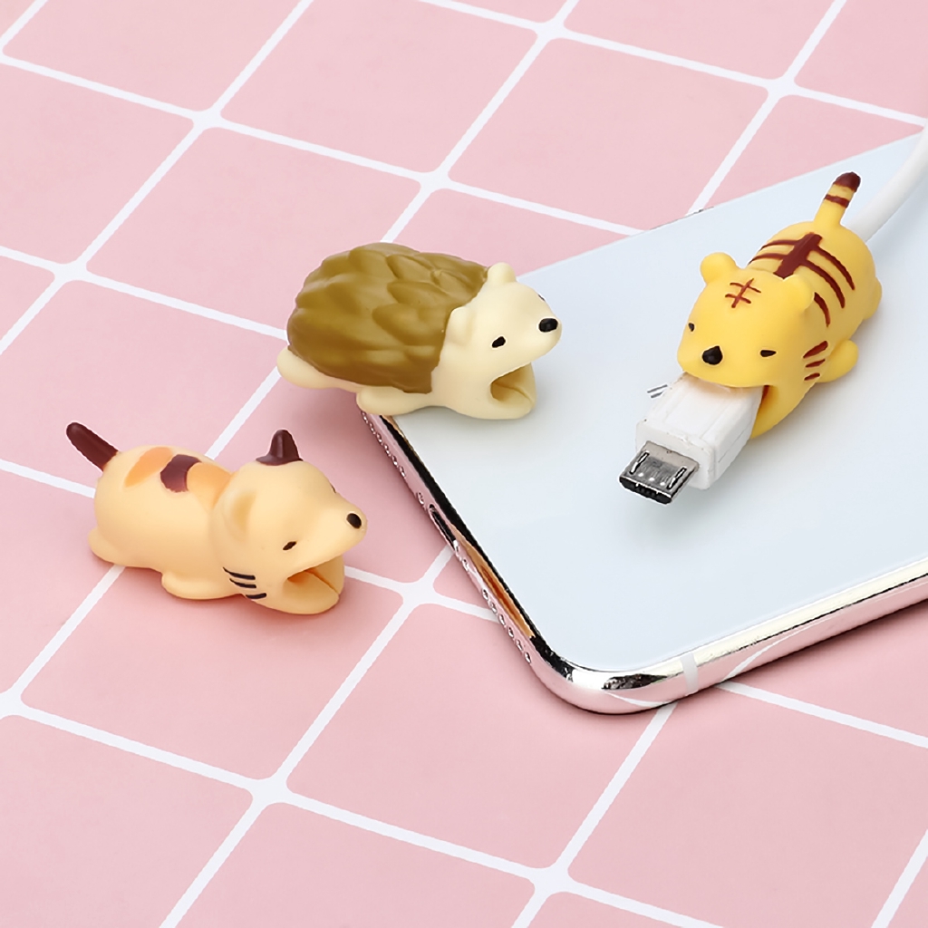 ｛youkun｝Cable Bite Protection Button Cute Animal Shaped Cable USB Data Transfer Head For Line