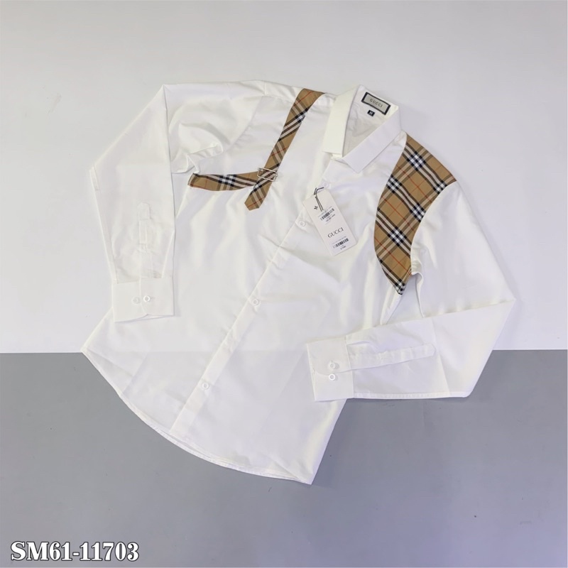 sơ mi thiết kế MCQ vạt đỏ ở vai l95 | BigBuy360 - bigbuy360.vn