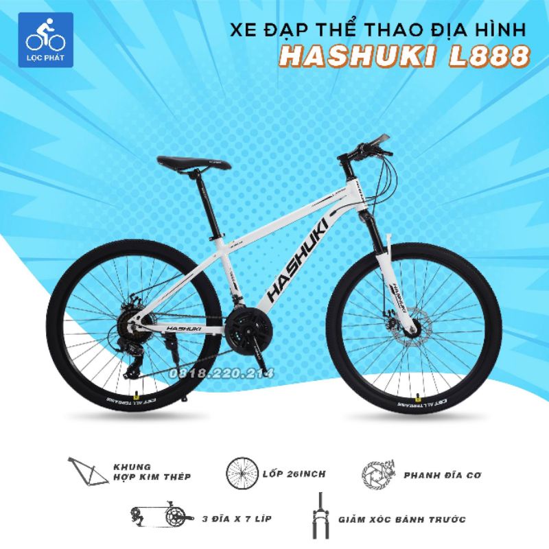 Xe Đạp Thể Thao Địa Hình HASHUKI Thương Hiệu Nhật - Hot Nhất 2022 vành 26inch