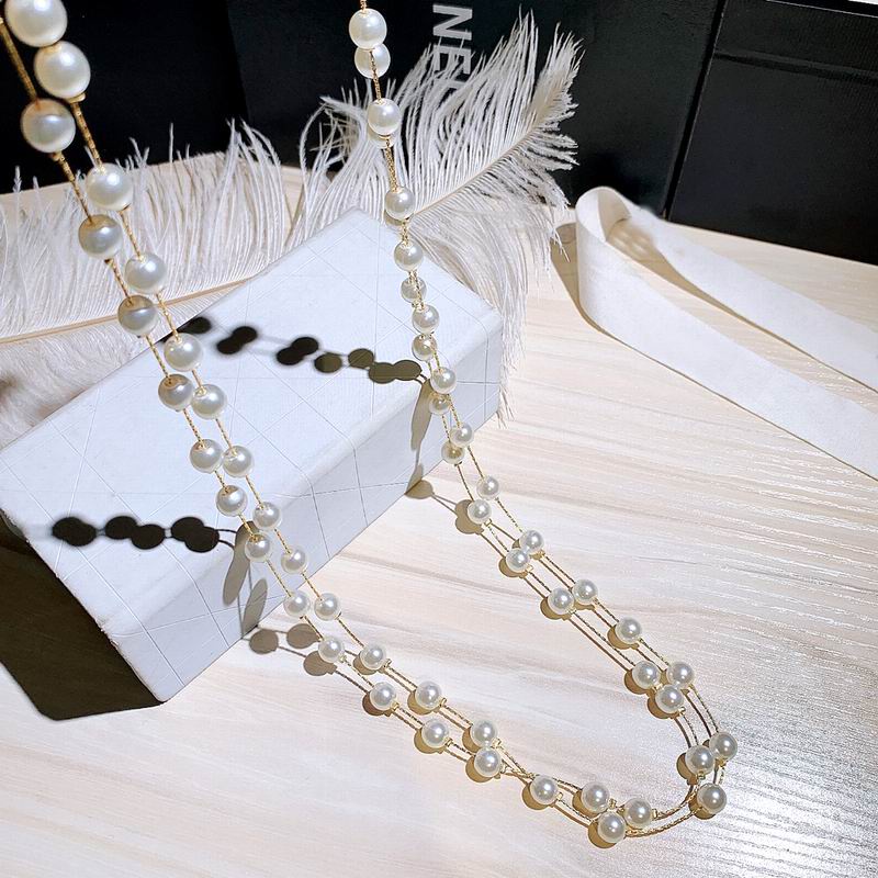 Dây chuyền Etrendy hai lớp đính ngọc trai nhân tạo thời trang dành cho nữ