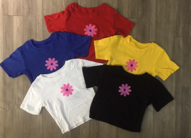 Áo Croptop Thêu Hoa Cúc Ảnh Thật