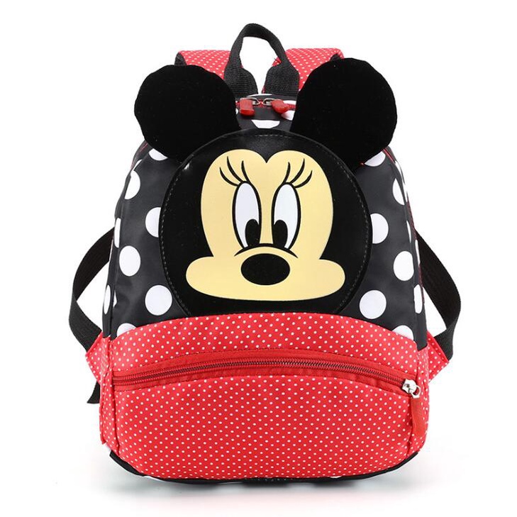 DISNEY Ba Lô Đi Học Họa Tiết Chuột Mickey/Minnie Xinh Xắn Dành Cho Bé