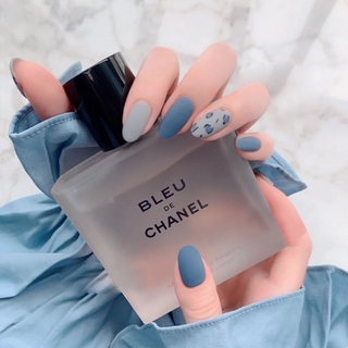 [Hàng mới về] Móng tay giả họa tiết đốm da báo màu xanh dương thời trang l054