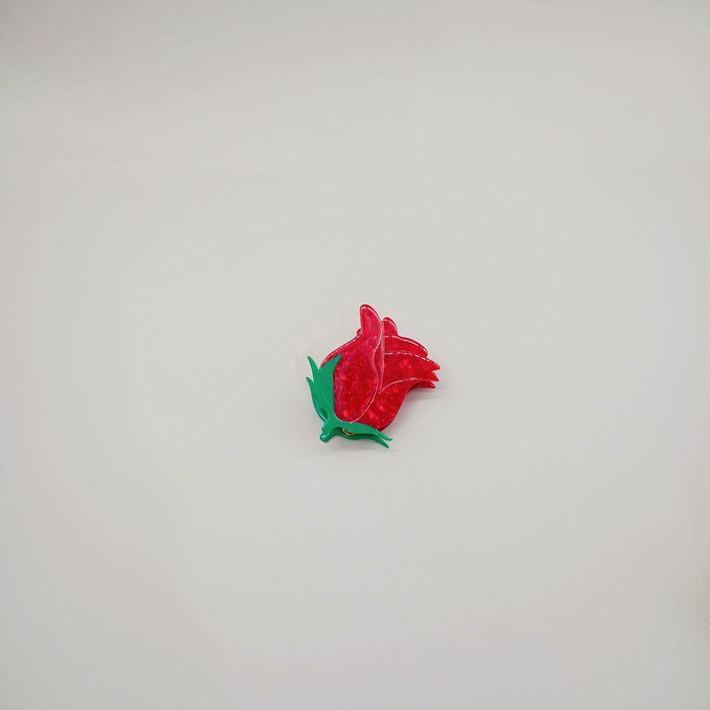 TWINKLE Kẹp Tóc Móng Vuốt Hình Hoa Hồng Lấp Lánh Bằng Acrylic Dễ Thương Cho Nữ