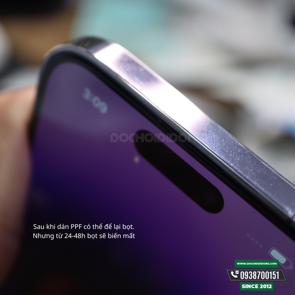 Miếng dán PPF iPhone 14 Pro bảo vệ trầy xước va chạm nhẹ - mặt lưng, màn hình, viền, camera