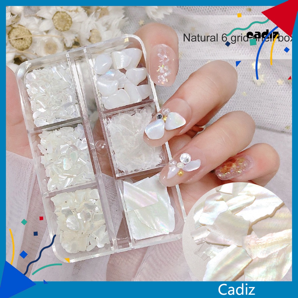 1 Hộp Phụ Kiện Vỏ Sò 3D Trang Trí Móng Tay
