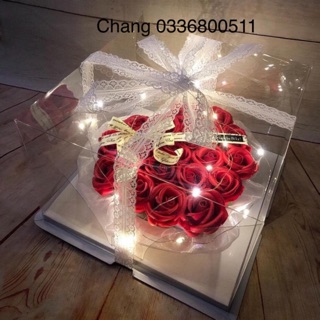 Sỉ hộp mika nguyên liệu làm hoa sáp , hoa nhũ , hoa tươi