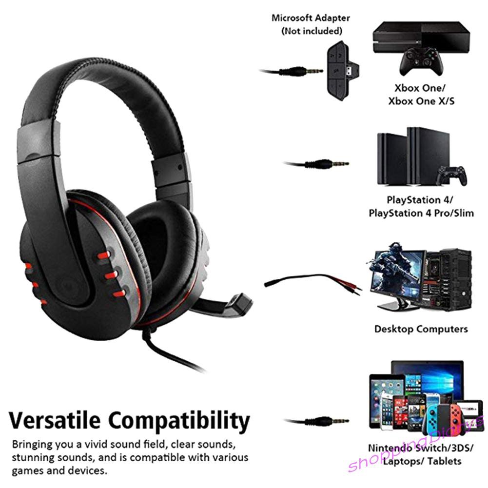 Tai Nghe Gaming Có Dây Kích Thước 3.5mm Kèm Mic Dành Cho Ps4 Xbox One Pc