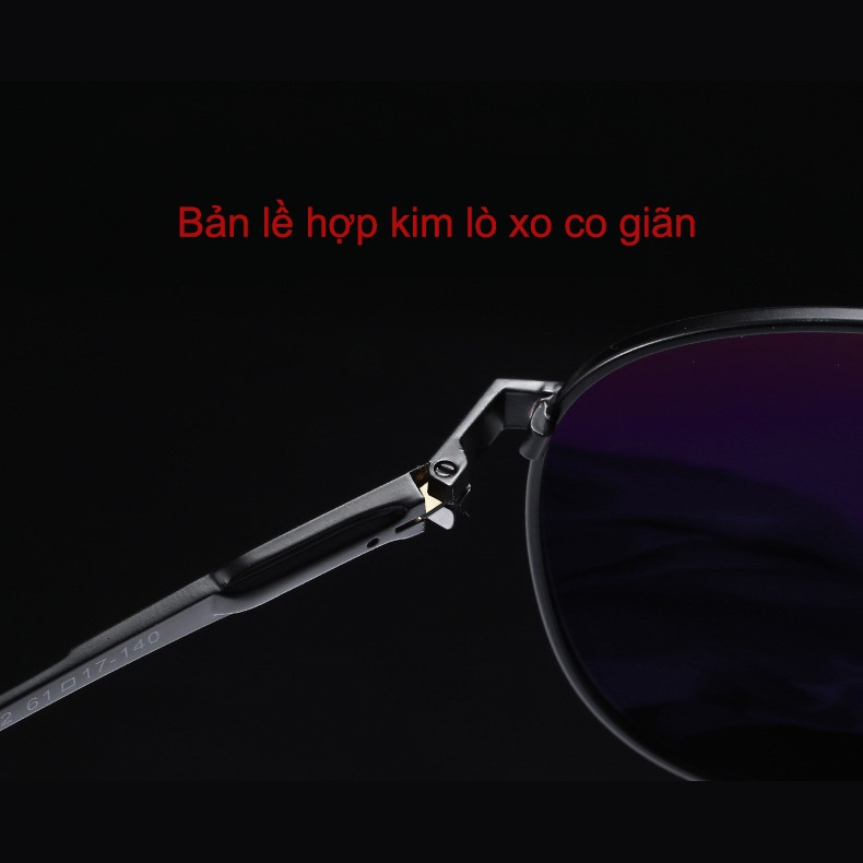 Kính râm phân cực nam nữ kim loại 8722 [ tặng kèm thẻ thử phân cực ]