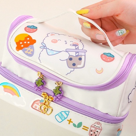 Túi Xách Đựng Bút - Đựng Mĩ Phẩm Tặng Kèm Sticker Dễ Thương - Hộp Bút Dễ Thương