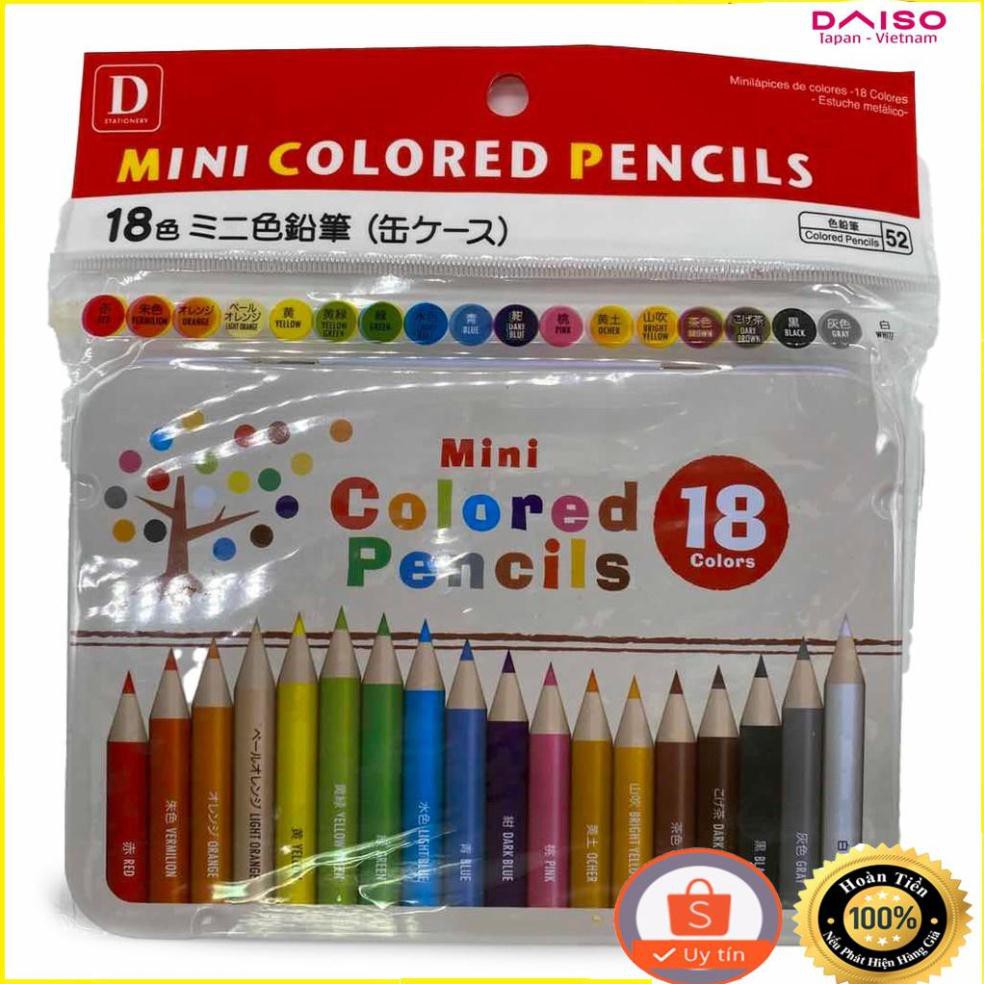 ( DAISO JAPAN) Mini Colour Pencils - 18 Colours