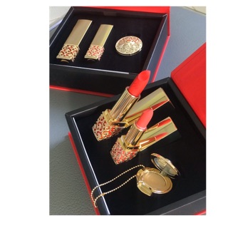 Set son whoo cây Lớn đỏ cam - 24, nhỏ hồng cam - 25, móc khoá là son dưỡng