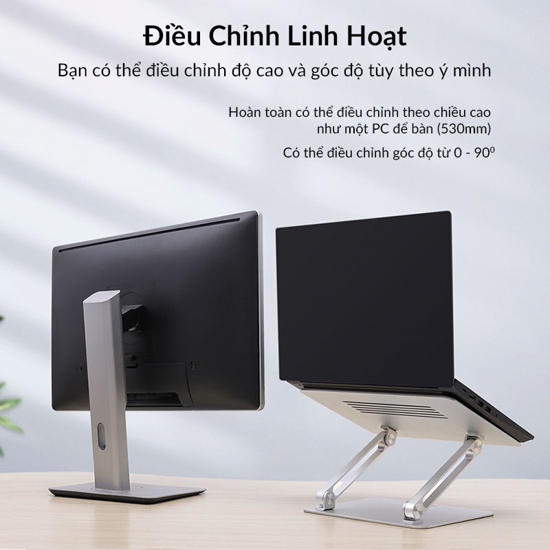 Đế Tản Nhiệt Laptop Nillkin Prodesk Adjustable Thiết Kế Gấp Gọn Máy Điều Chỉnh Độ Cao Cho Laptop Macbook 13 - 17 Inch