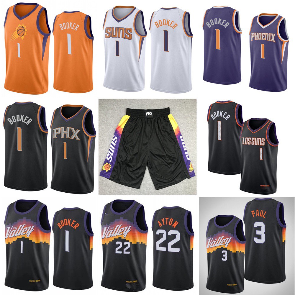 Nba Phoenix Suns #1 Cuốn Sách #Bộ Quần Áo Bóng Rổ Thêu Chữ 3 Paul Jersey