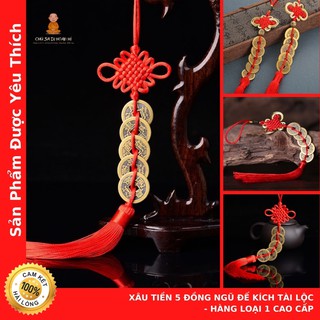Xâu tiền 5 đồng Ngũ Đế Kích Tài Lộc - Hàng Loại 1 Cao Cấp - Cửa Hàng Chú Sa Di Hoan Hỉ
