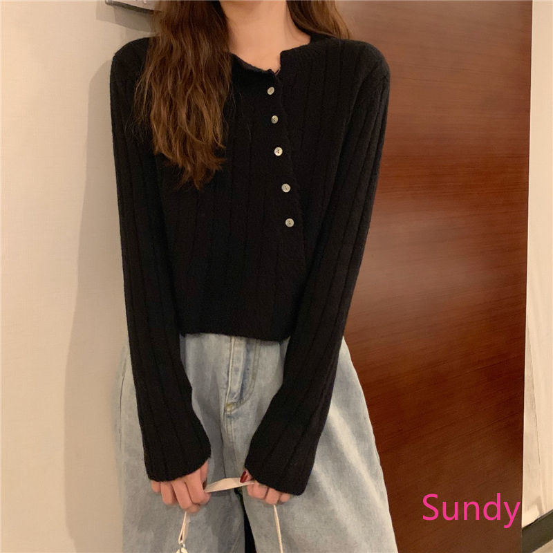 Áo Khoác Sweater len Dệt Kim dài tay Thời Trang Mùa Thu Cho Nữ