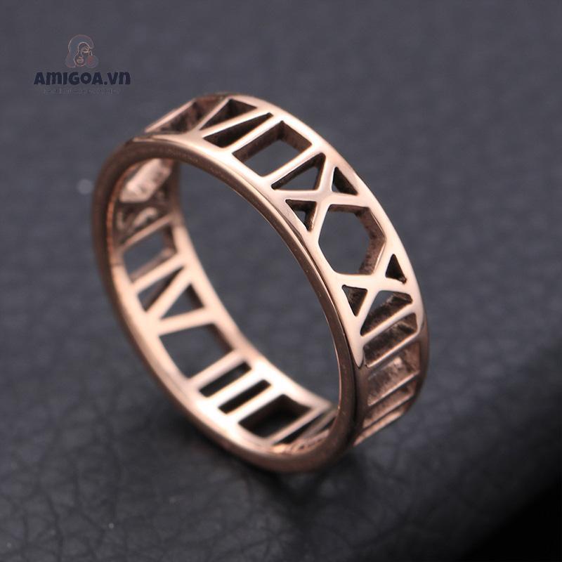 Nhẫn Thép Không Gỉ Đơn Giản Cá Tính Cho Nam