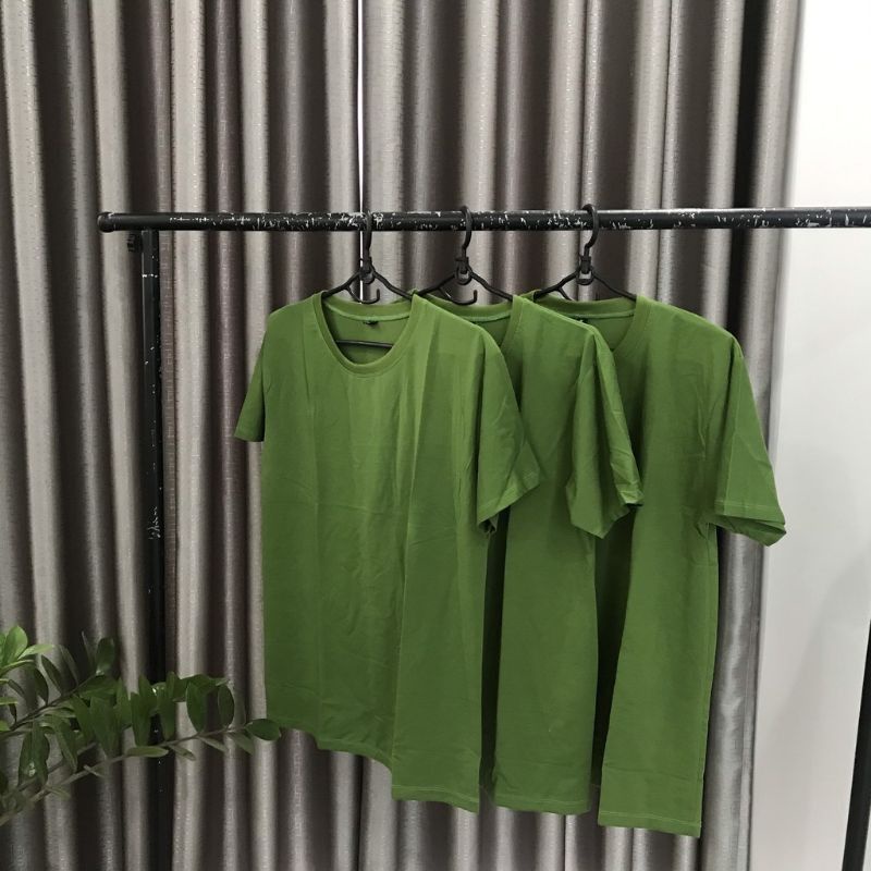 Áo thun trơn cổ tròn dành cho Nam - Loại màu xanh
