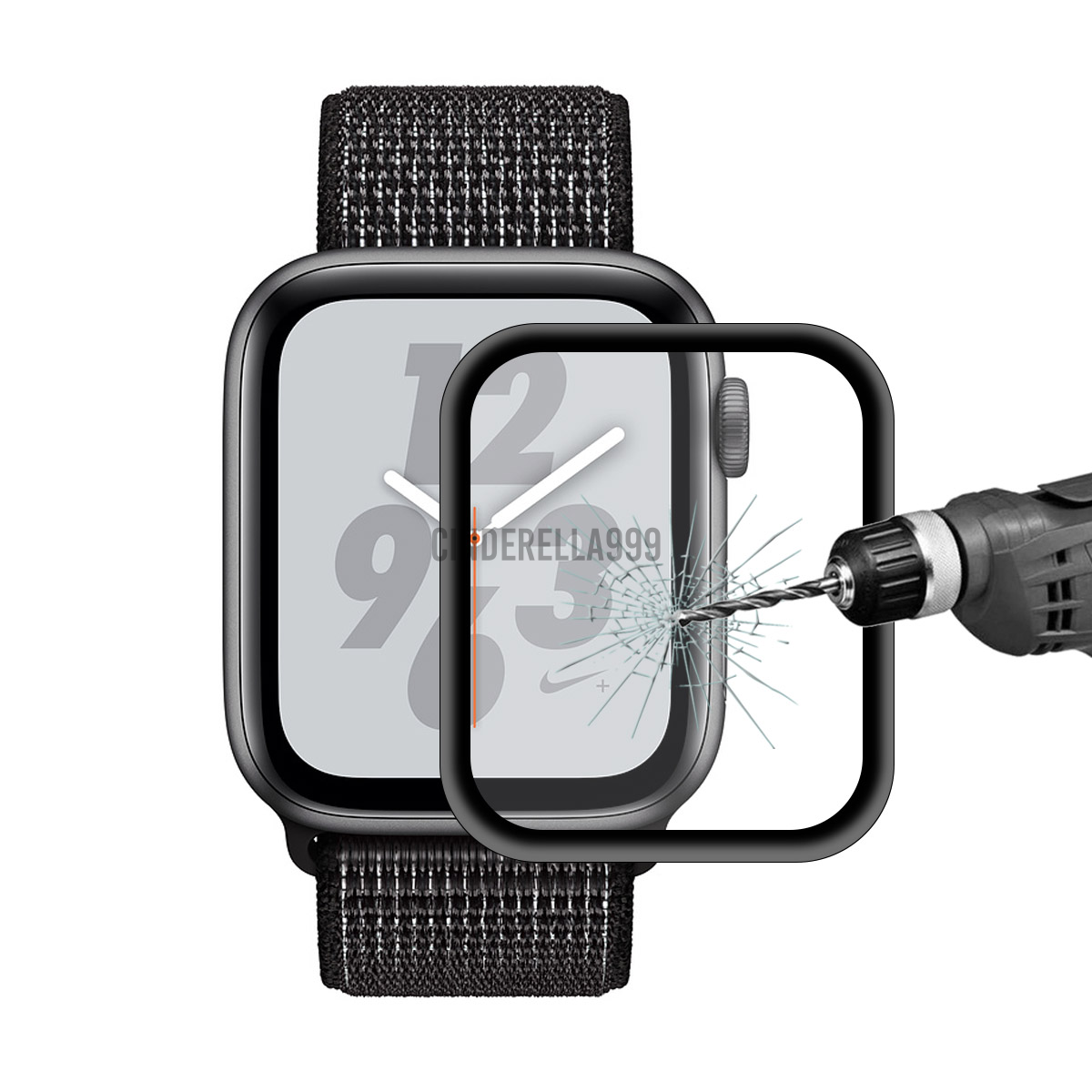 Kính Cường Lực 3d Hợp Kim Nhôm Cho Đồng Hồ Thông Minh Apple Watch Series 5 Series 4 44mm 0.2mm