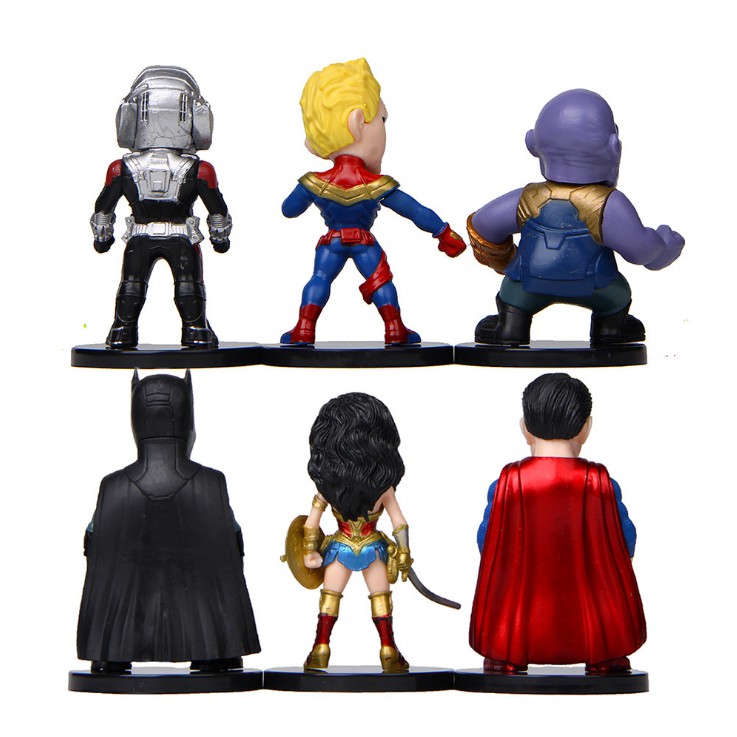 Combo mô hình 06 nhân vật siêu anh hùng Batman, Superman, Antman, WonderWoman