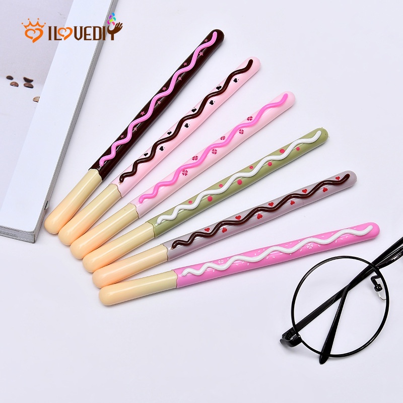 Bút Biros / Socola Ngòi 0.38mm Hình Bánh Quy Socola Sáng Tạo Dễ Thương Cho Văn Phòng