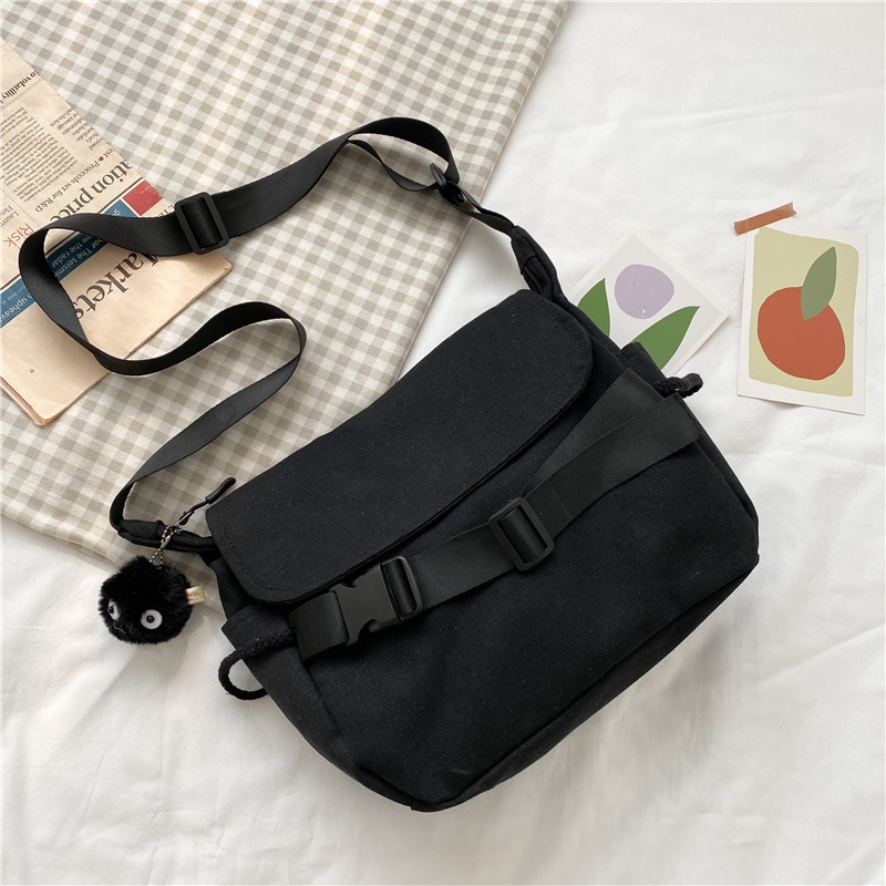 Túi Đeo Chéo Canvas Phong Cách Retro Thời Trang Cho Nam Nữ