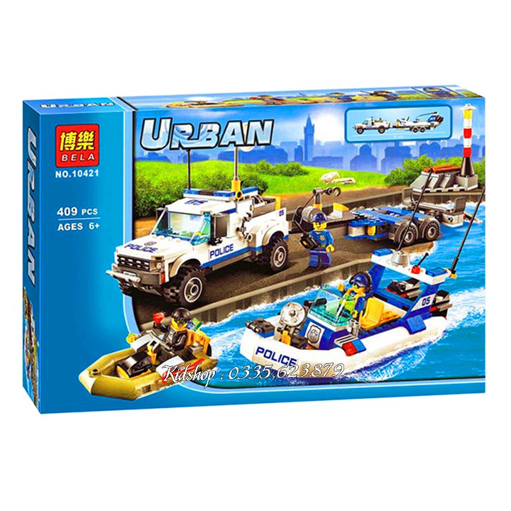 Bộ Lego Xếp Hình Ninjago Cảnh Sát Biển . Gồm 409 Chi Tiết . Lego Ninjago Lắp Ráp Đồ Chơi Cho Bé