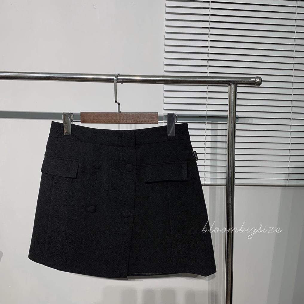 ঔৣ Chân Váy Chữ A Vạt Xếp 4 Khuy BIGSIZE Nữ - Chân Váy Công Sở (Size L - 3XL) ঔৣ