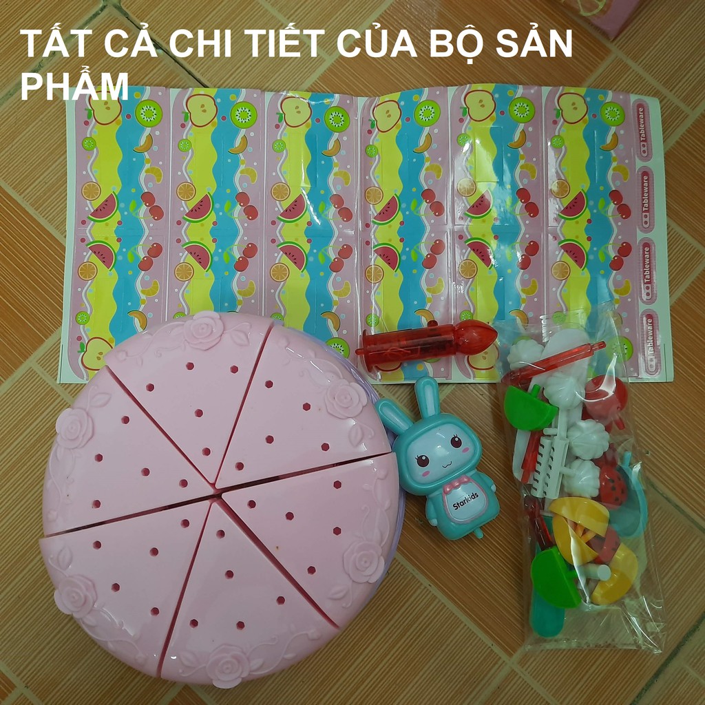 Mô hình bánh kem sinh nhật đồ chơi trẻ em mô hình lắp ghép 37 chi tiết