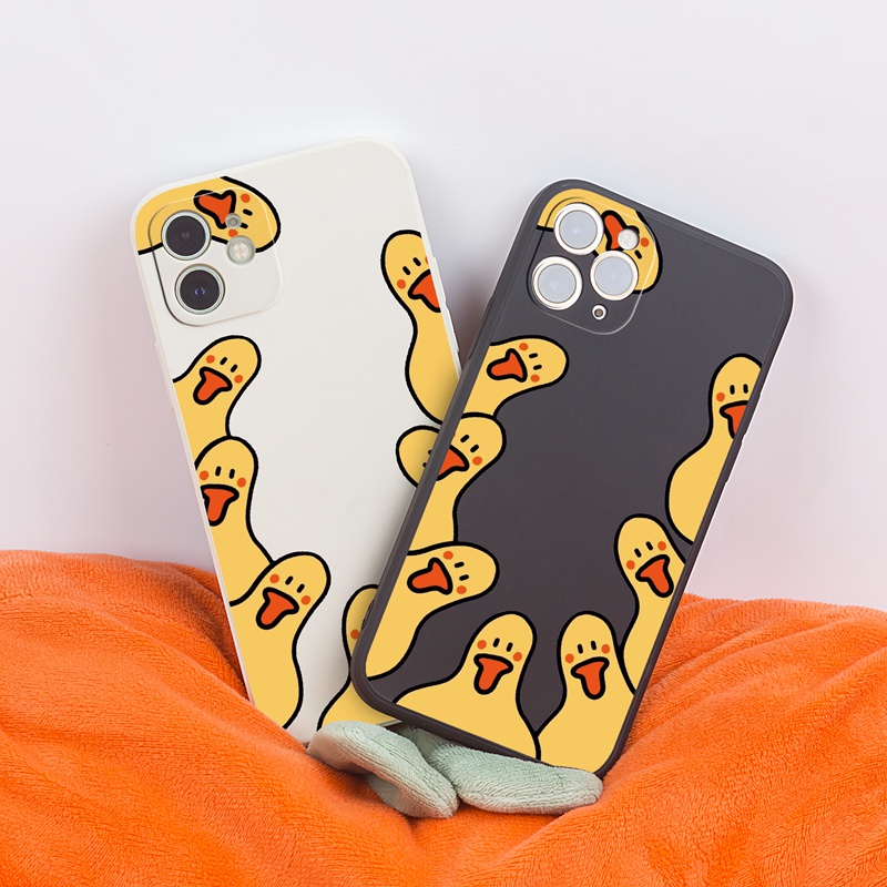 Ốp lưng iphone Ốp điện thoại Suntaiho silicone in hình chú vịt thích hợp cho iPhone 13 12 11 Mini Pro X XR XS Max 7 8 Plus