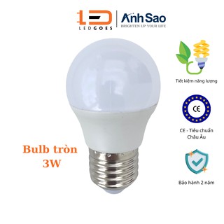 Bóng đèn led bulb 3W LEDGOES đui E27 đèn led trang trí quán cafe sân vườn