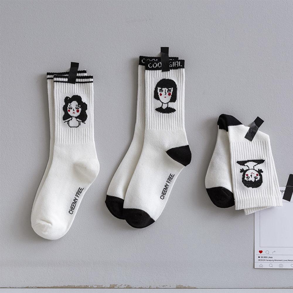 Vớ Cotton Cổ Cao In Chữ Thời Trang Mùa Xuân Xinh Xắn Cho Bé Gái